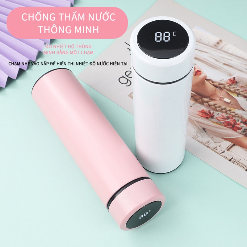 Cốc Giữ Nhiệt Thermos 500ml Có Nhiệt Kế Thông Minh-GM-WDSB01/02/03