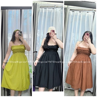 ĐẦM 2 DÂY NHÚN BÈO [ TNT SHOP BIGSIZE 60KG 90KG ]