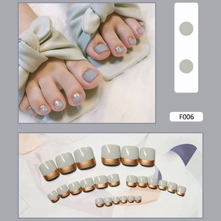 [Tặng keo+dũa] Set 24 móng chân giả cao cấp- KinaKino phkienlamdep