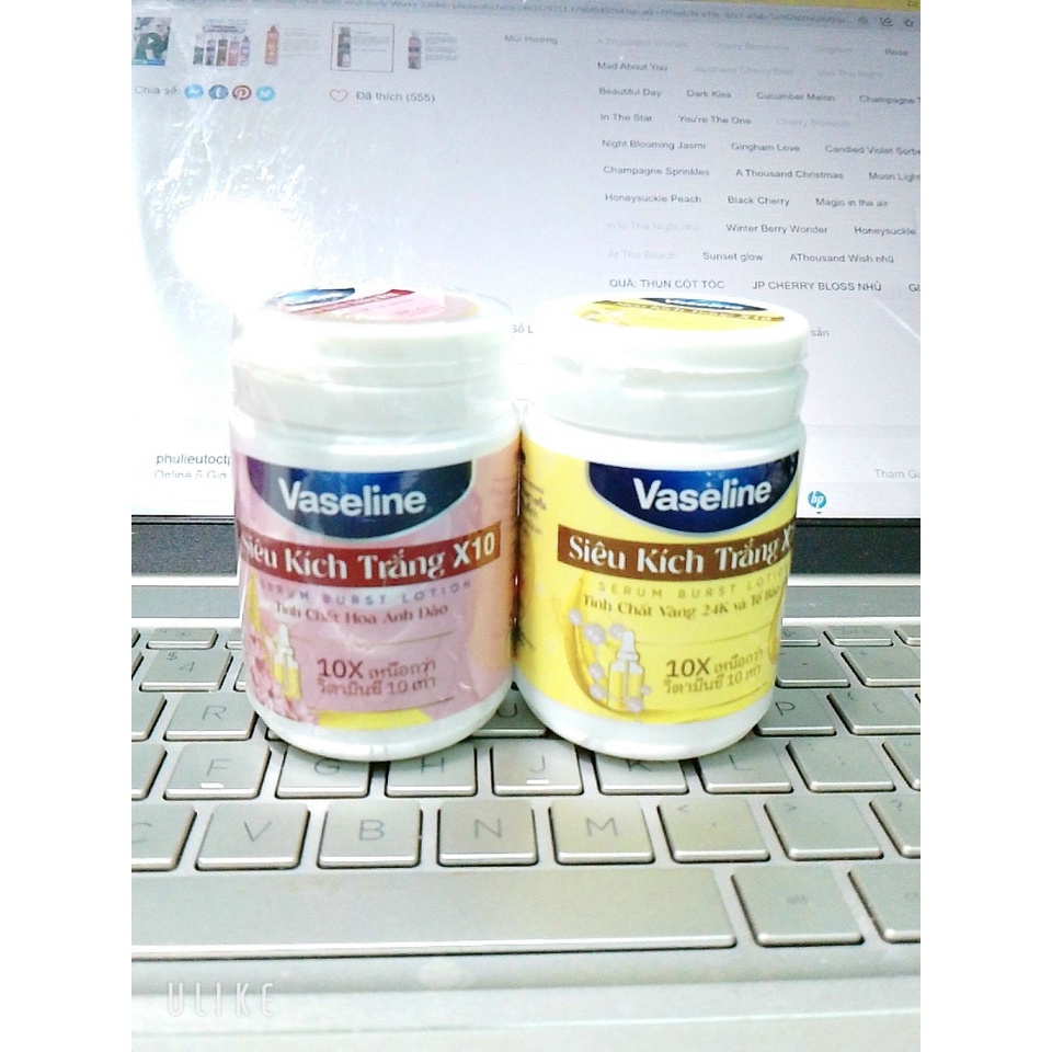 Siêu kích trắng vasaline x10