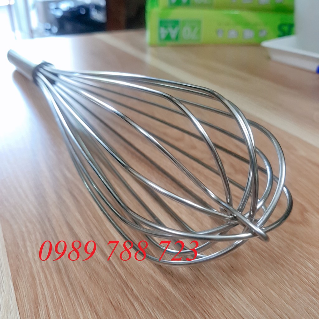 Phới Lồng Đánh Trứng Cầm Tay Inox 25cm/30cm/40cm Đánh trứng, đánh kem, đánh bột, quấy trà sữa