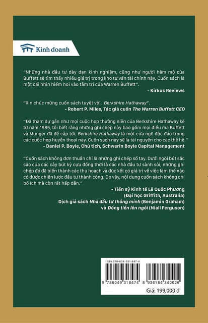 Sách - Berkshire Hathaway - Những bài học tuyệt vời từ Warren Buffett và Charlie Munger Tặng Bookmark