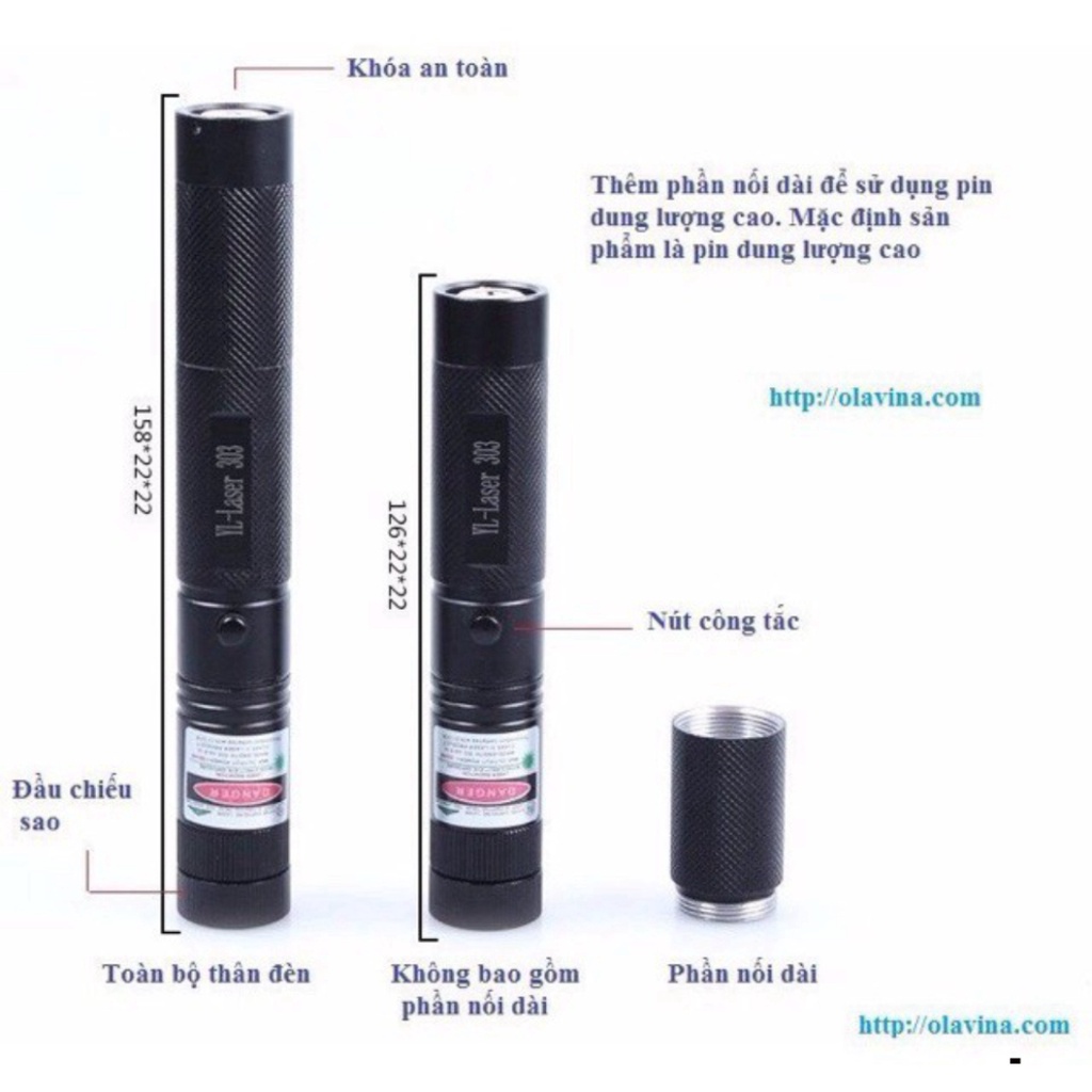 Đèn laser 303 siêu mạnh, đèn laser siêu mạnh