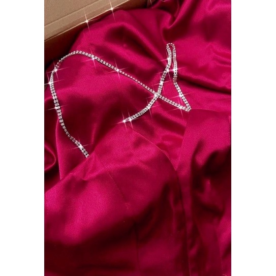 Đầm maxi body dự tiệcTRIPBLE T DRESS tôn dáng gợi cảm phối dây đá - size S/M/L - MS202Y