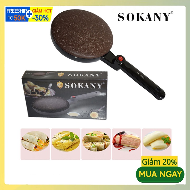 Máy làm bánh pancake, bánh crepe, bánh tráng tại nhà Sokany