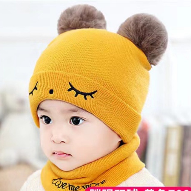2021 mũ mới trẻ em mùa thu mũ trẻ em mũ nam nữ mũ len sơ sinh ấm áp mùa đông
