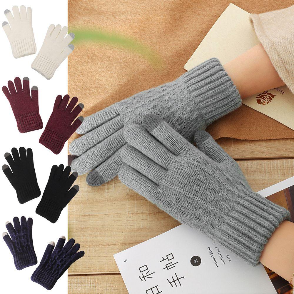 Găng Tay Giữ Ấm Hở Ngón Thời Trang Thu Đông