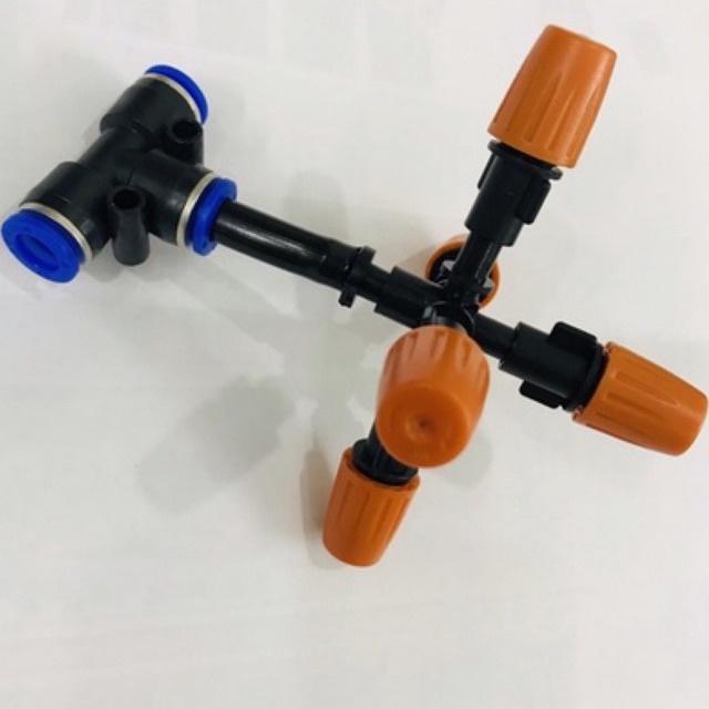 Béc phun sương 5 hướng kết nối nhanh dây 8mm