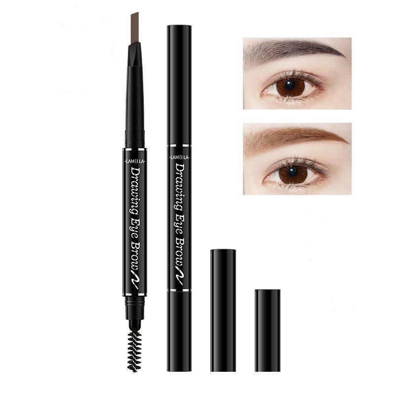 Chì kẻ mày 02 đầu Double Effect  Bút kẻ lông mày không thấm nước ILY