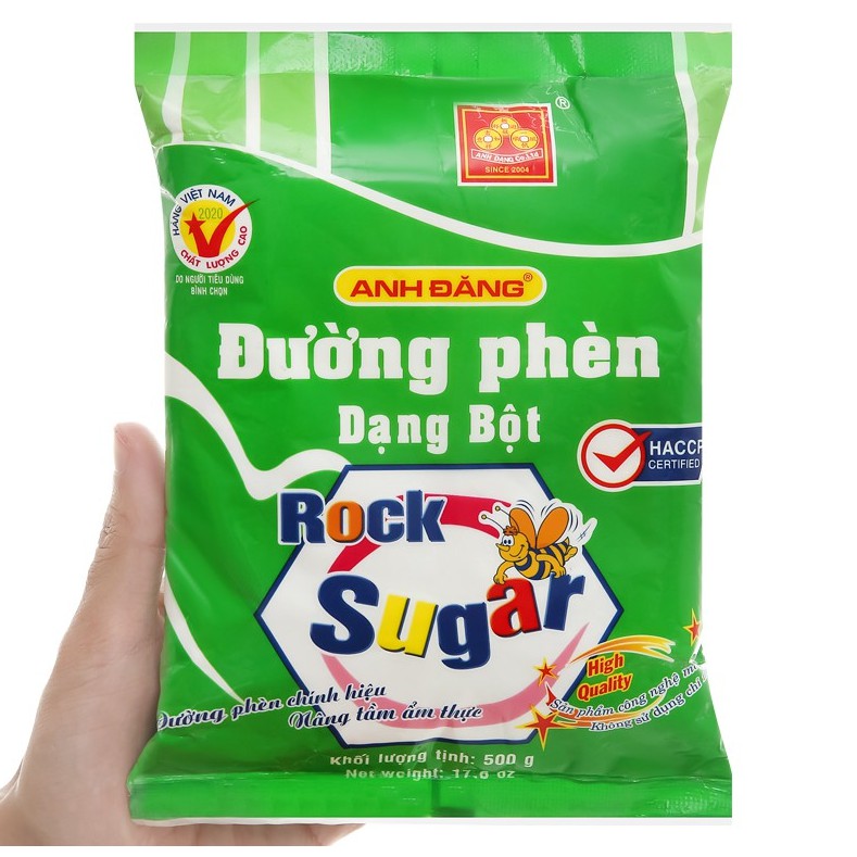 Đường phèn nguyên chất Anh Đăng gói 500g / 1kg (dạng hạt, dạng bột, dạng viên)