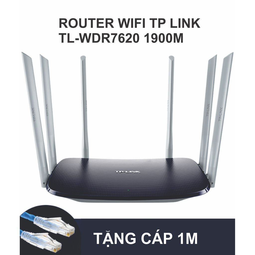Bộ Phát WiFi Thiết Bị Wifi TPLink 1900Mbps phiên bản WDR7620 - bảo hành 12 Tháng - Băng Tần Kép