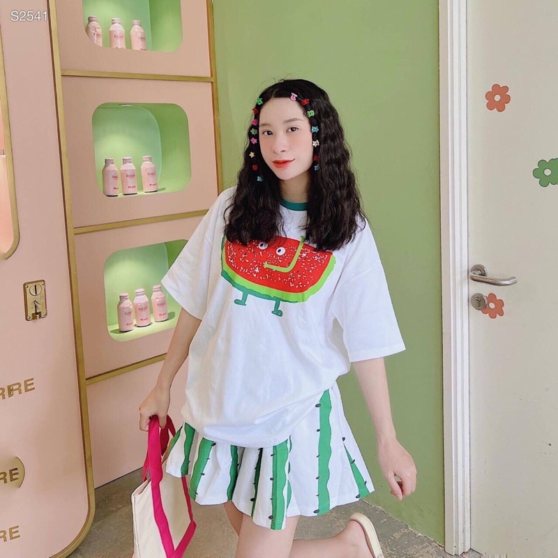 SET ÁO DƯA HẤU KÈM SHORT