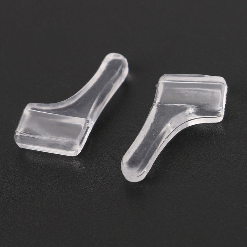 Set 10 Cặp Móc Tai / Mắt Kính Bằng Nhựa pvc Trong Suốt Chống Trượt Tiện Dụng Mềm