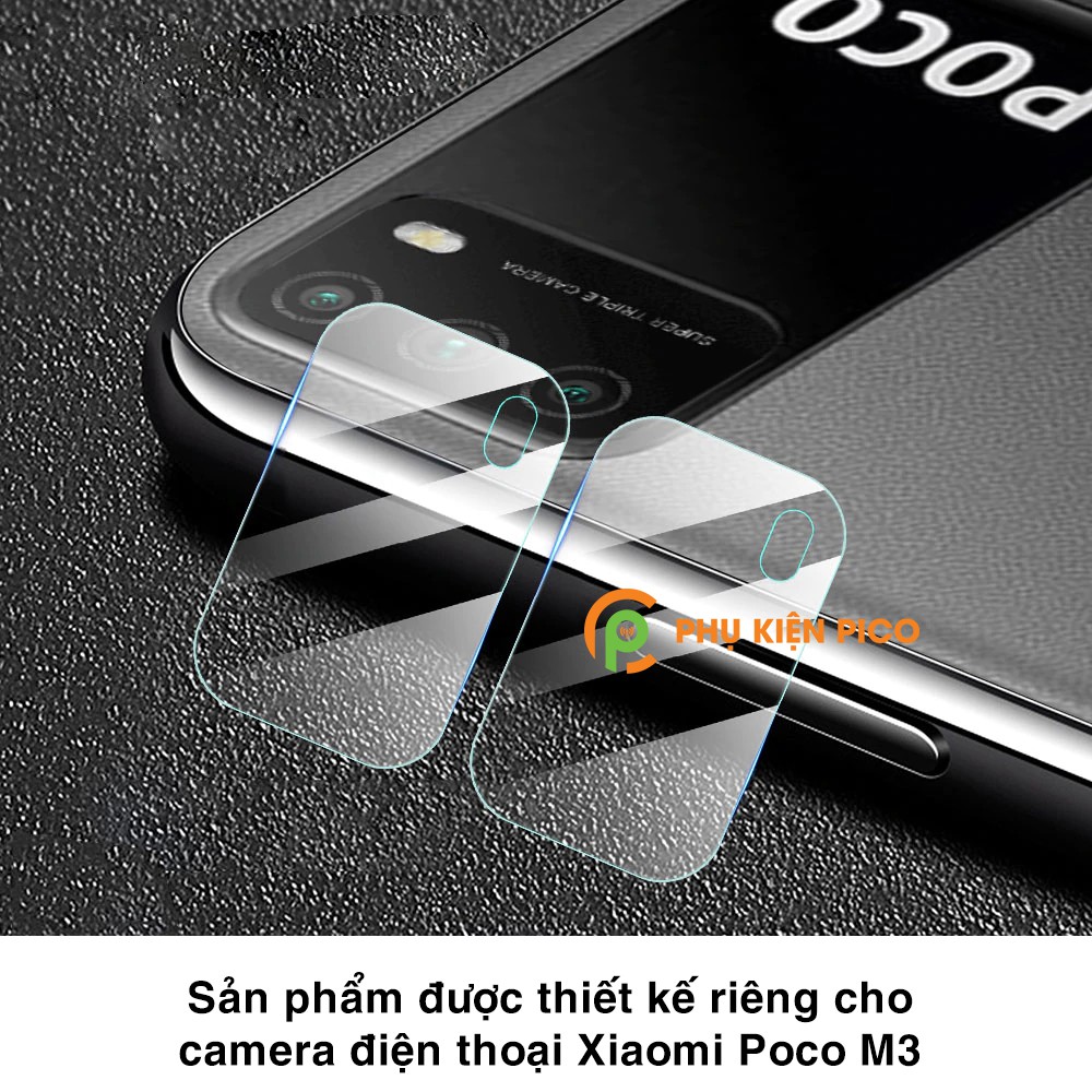 Cường lực camera Xiaomi Poco M3 trong suốt độ cứng 9H chống trầy xước, va đập - Dán camera Xiaomi Poco M3