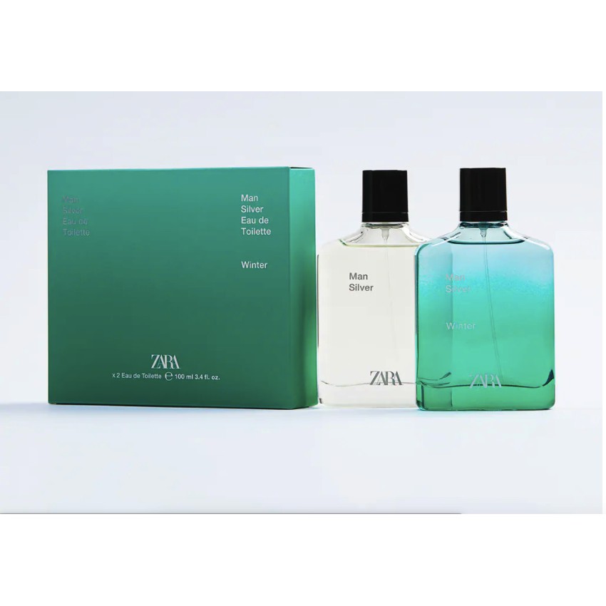 Nước hoa nam ZARA MAN SILVER + MAN SILVER WINTER EDT 100 ML (3.4 FL. OZ).