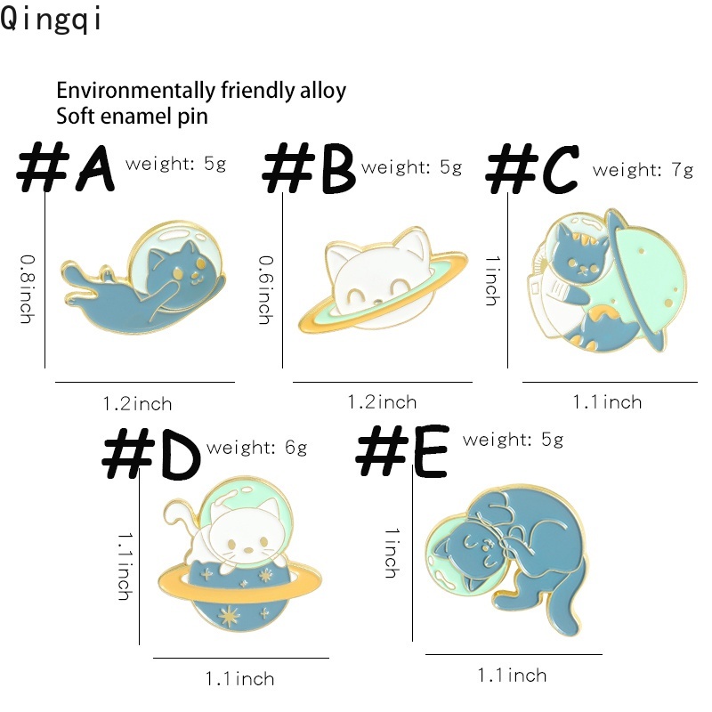 Ghim cài áo Miss Zoe hình mèo con hoạt hình dễ thương 5 kiểu