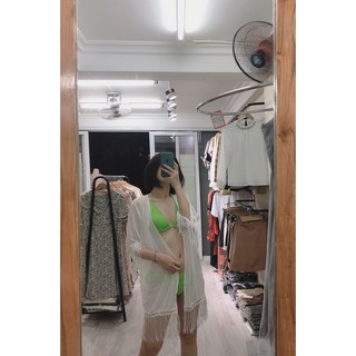 Kimono choàng dáng dài đẹp mặc đi biển