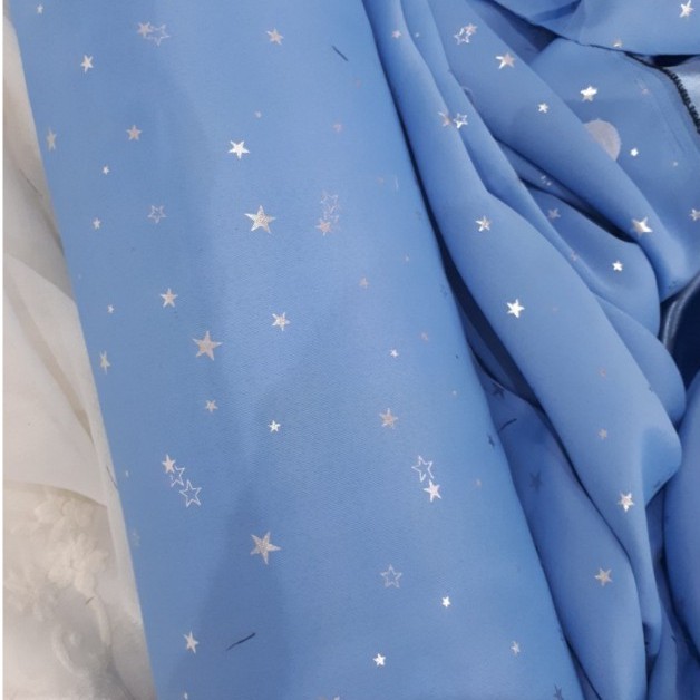 Rèm vải dày ngôi sao xanh dương nhiều kích thước ( giá bán 1m dài tới)
