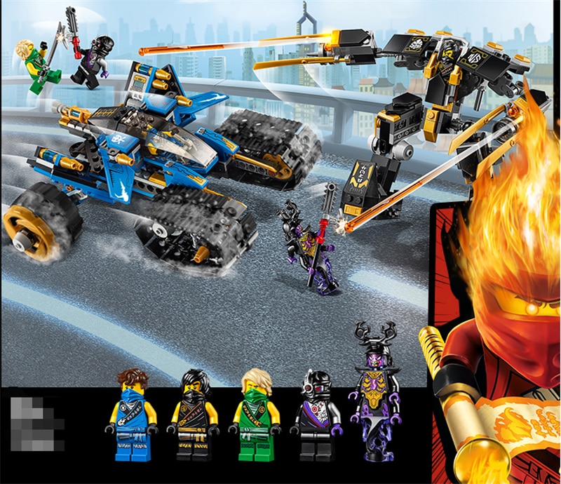 Đồ chơi Lắp ghép Mô hình  giáo dục  Ninjago Thunder Raider 44005 Compatible with NINJAGO MOVIE 71699