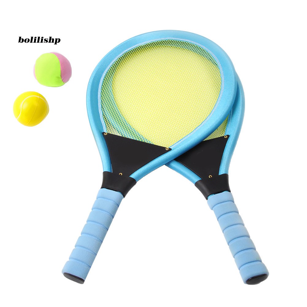 1 Cặp Vợt Tennis Kèm 2 Trái Banh Đồ Chơi An Toàn Cho Bé