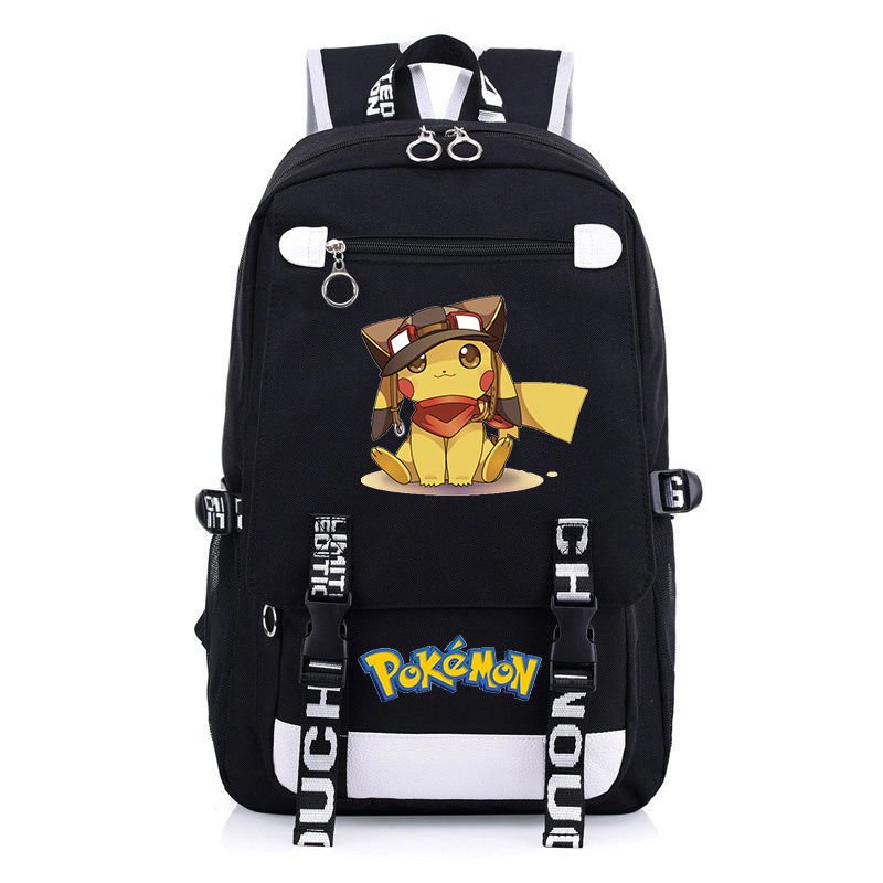 Balo nam nữ in hình POKEMON anime chibi cặp sách đi học thời trang