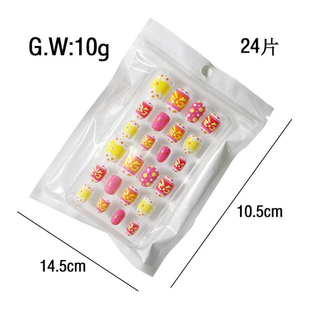 Set 24 Móng Tay Giả Bằng Acrylic Tái Sử Dụng Được