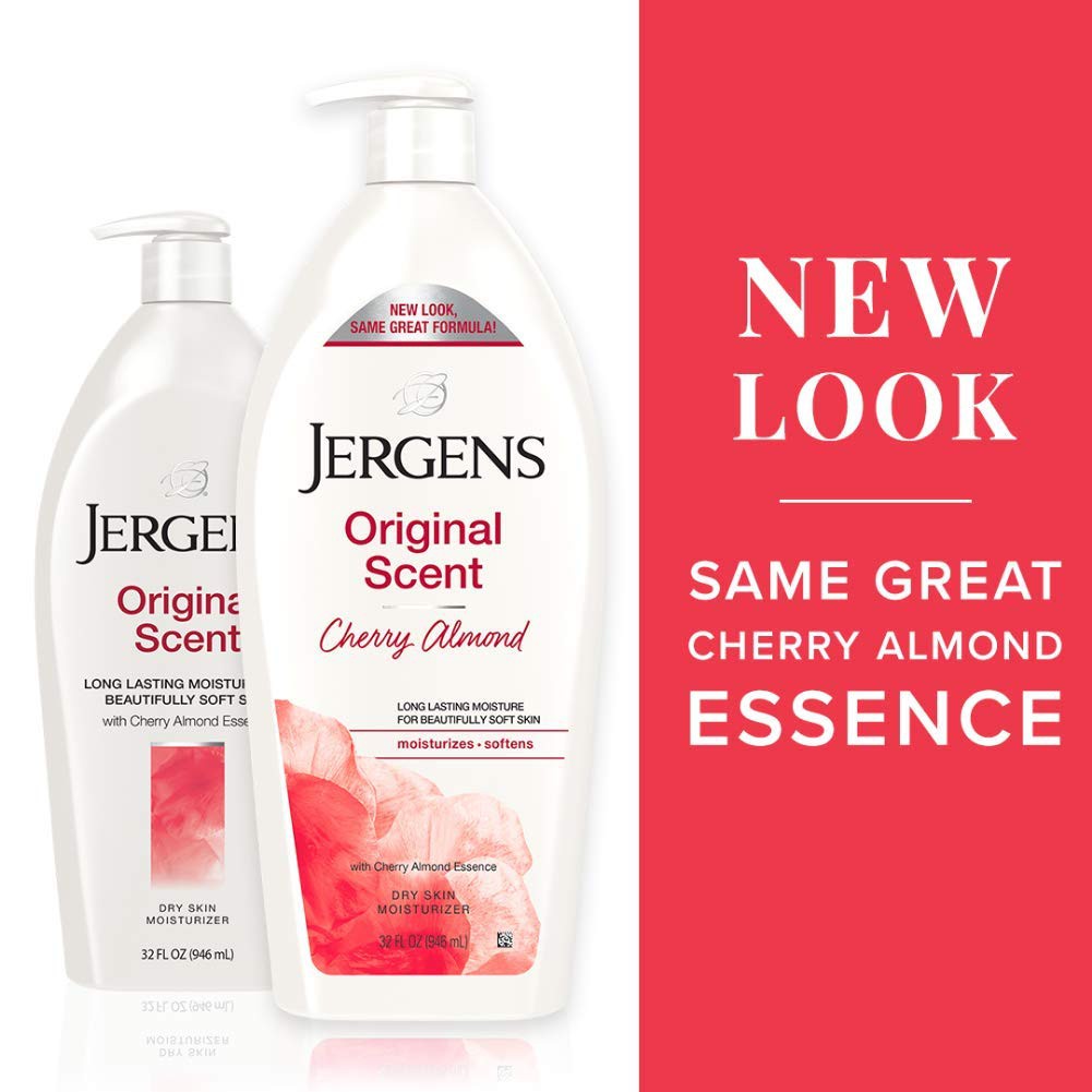 Dưỡng thể dành cho da khô Jergens Original Scent Dry Skin Body Moisturizer chiết xuất hạnh nhân &amp; cherry 946ml (Mỹ)