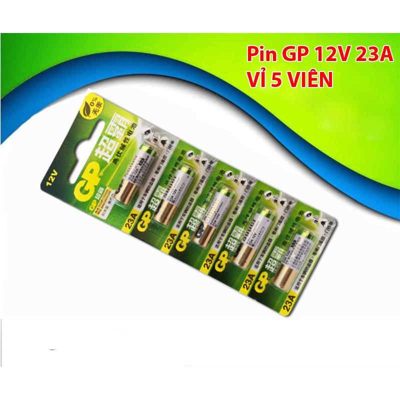 Vỉ 5 viên pin GP Speedmaster 23A-12V 27A-12V thiết bị chống trộm, chuông cửa, cửa cuốn, điều khiển từ xa