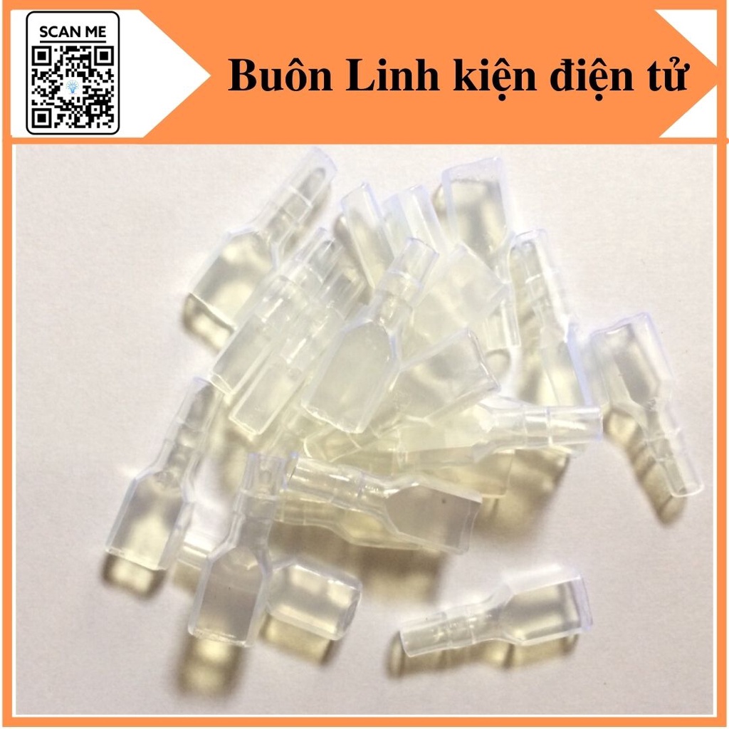 Đầu cos 6.3 cái, cos ghim 6.3- 50 cặp màu vàng