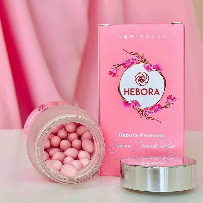 🌸 🌸 VIÊN UỐNG THƠM CƠ THỂ HEBORA SAKURA & DAMASK ROSE NHẬT BẢN (60 viên)