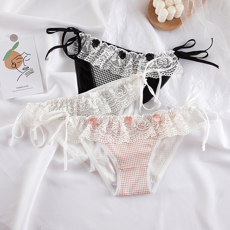 Quần Lót Nữ ❤️FREESHIP❤️ Quần Lót Cotton viền ren buộc nơ hông xinh xắn điệu đà quyến rũ mã 815 | BigBuy360 - bigbuy360.vn