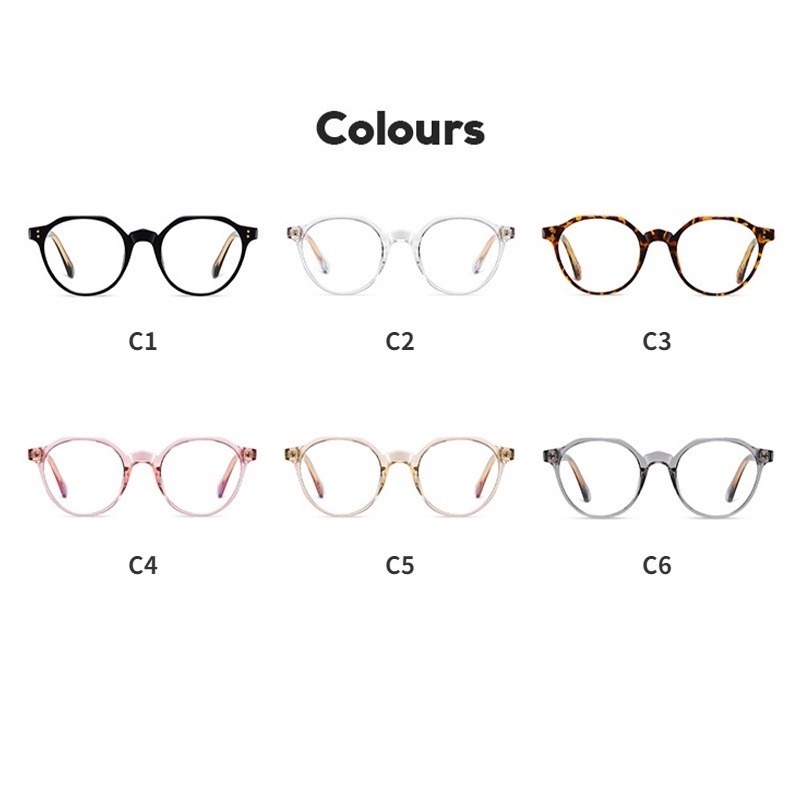 Mắt Kính Gọng Tròn Chống Ánh Sáng Xanh Phong Cách Cổ Điển Thời Trang