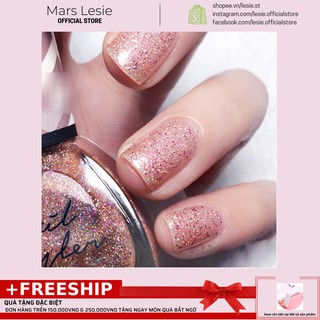 A58 Sơn Móng Tay Nail Styler A58 - Màu nâu nude thạch kim tuyến nhũ lấp lánh dễ thương đơn giản