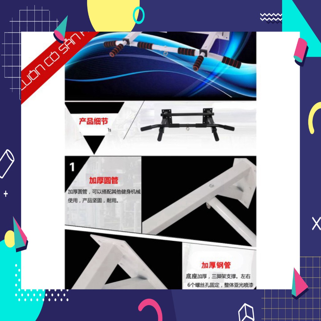 Xà đơn treo tường gắn cửa đa năng p90x tập hít khoan trong tại nhà -KSHN