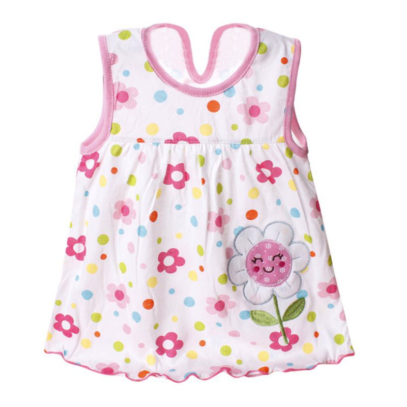 Váy mini chữ A không tay áo với họa tiết in màu ngẫu nhiên | BigBuy360 - bigbuy360.vn