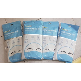 10 cái khẩu trang y tế màu xanh pharmacity