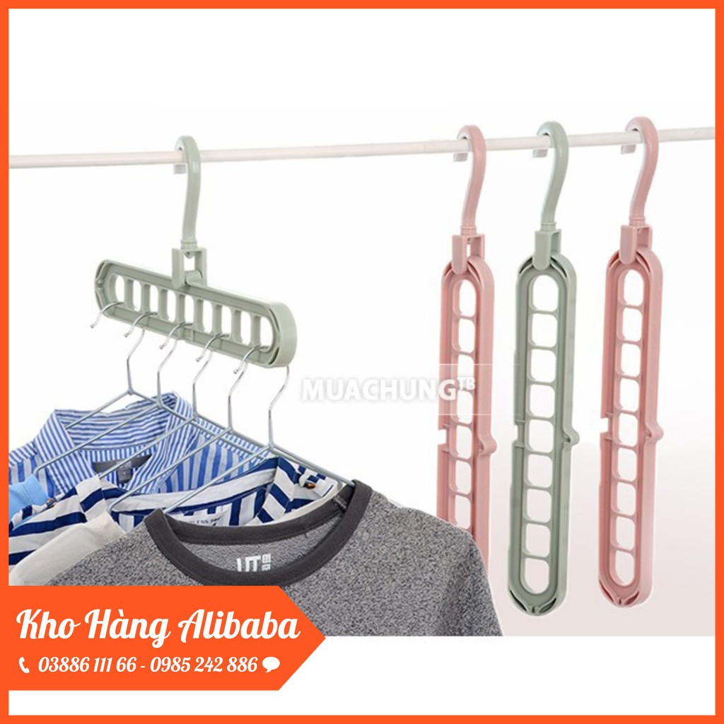 Móc Treo Quần Áo 9 Lỗ Thông Minh