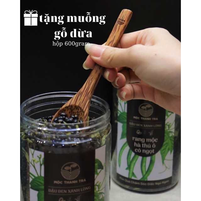 Trà đậu đen xanh lòng rang mộc - cỏ ngọt - hà thủ ô Mộc Thanh Trà hũ 600G - Trà giải nhiệt, hỗ trợ chứng mất ngủ