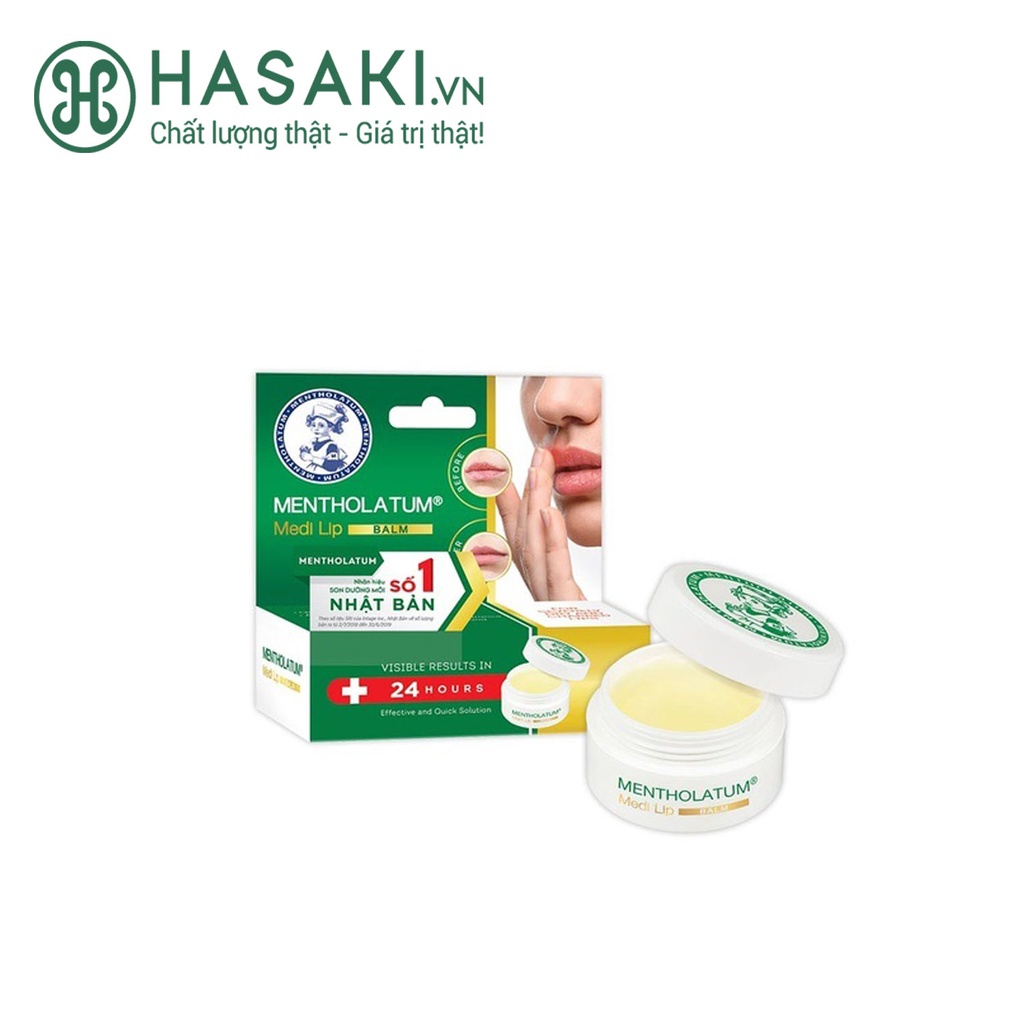 Sáp Dưỡng Môi Rohto Chuyên Biệt Cho Môi Khô, Nứt Nẻ Mentholatum Medi Lip Balm 7g