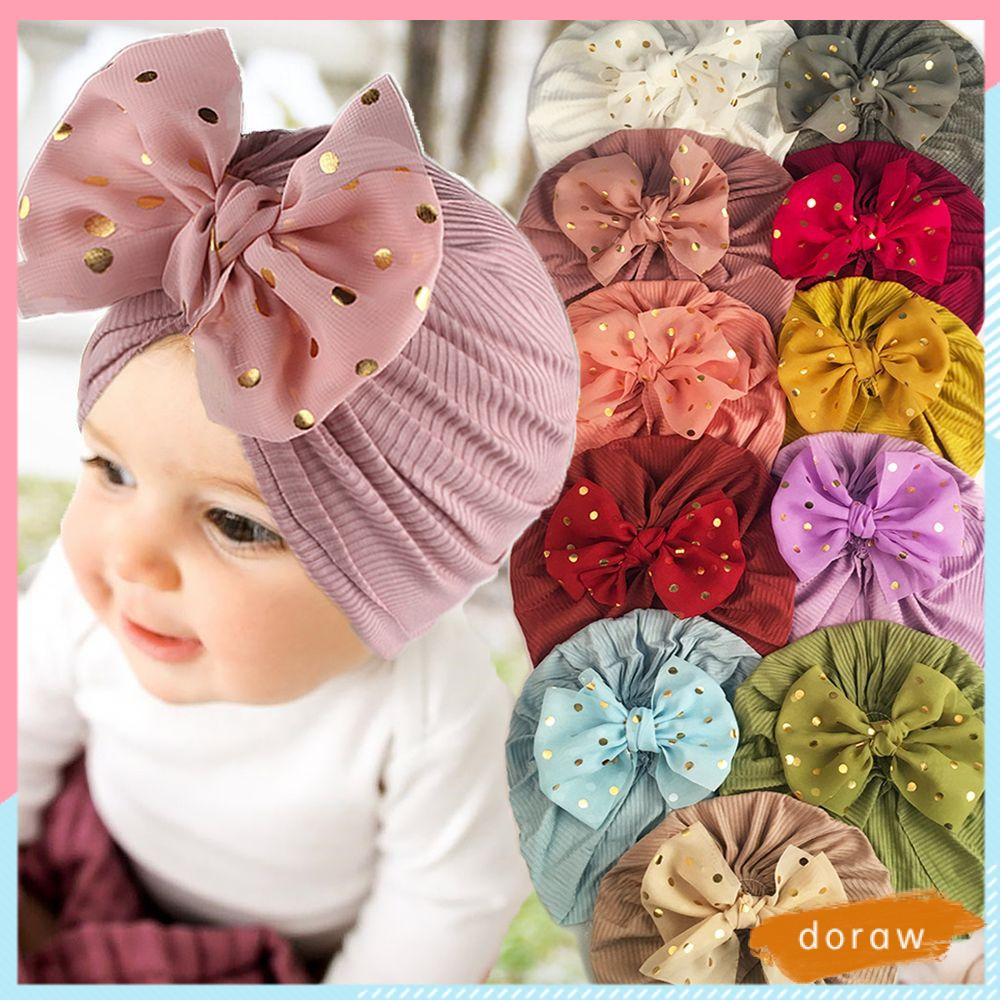Khăn turban quấn đầu thắt nơ bằng cotton mềm mại đáng yêu cho bé sơ sinh