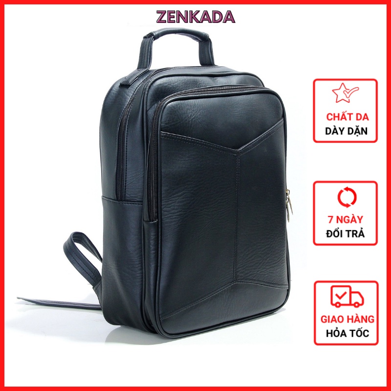 Balo da nam nữ đựng laptop, ba lô công sở Zenka nhiều ngăn sang trọng thanh lịch