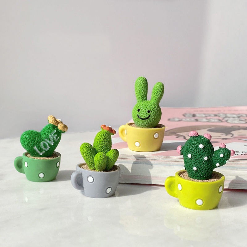 Chậu xương rồng nhỏ HOUSEEKER trang trí bánh kem đa năng dễ thương