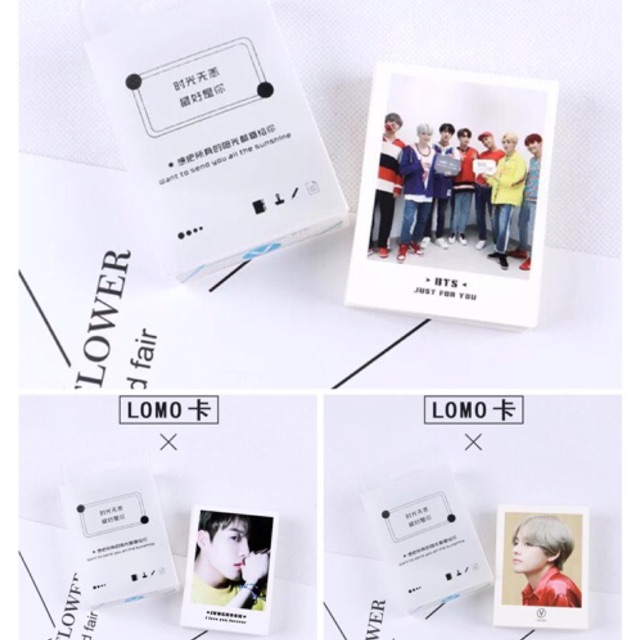 Lomo hộp nhựa 45 tấm BTS/V/Jungkook Love Yourself Tear