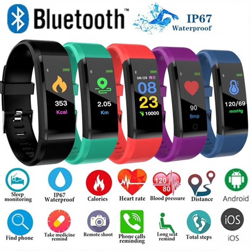 Unable thấm nước thông minh Bracelet Xem dây đeo cổ tay Huyết Áp Giám sát Heart Rate Monitor thông minh Thể hình