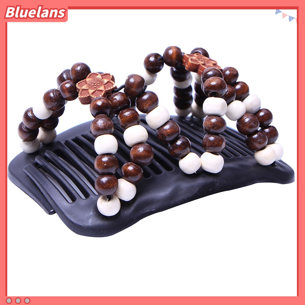 Lược Cài Tóc Bằng Gỗ Đính Hạt Hai Đầu Tạo Kiểu Tóc Cho Nữ 48h