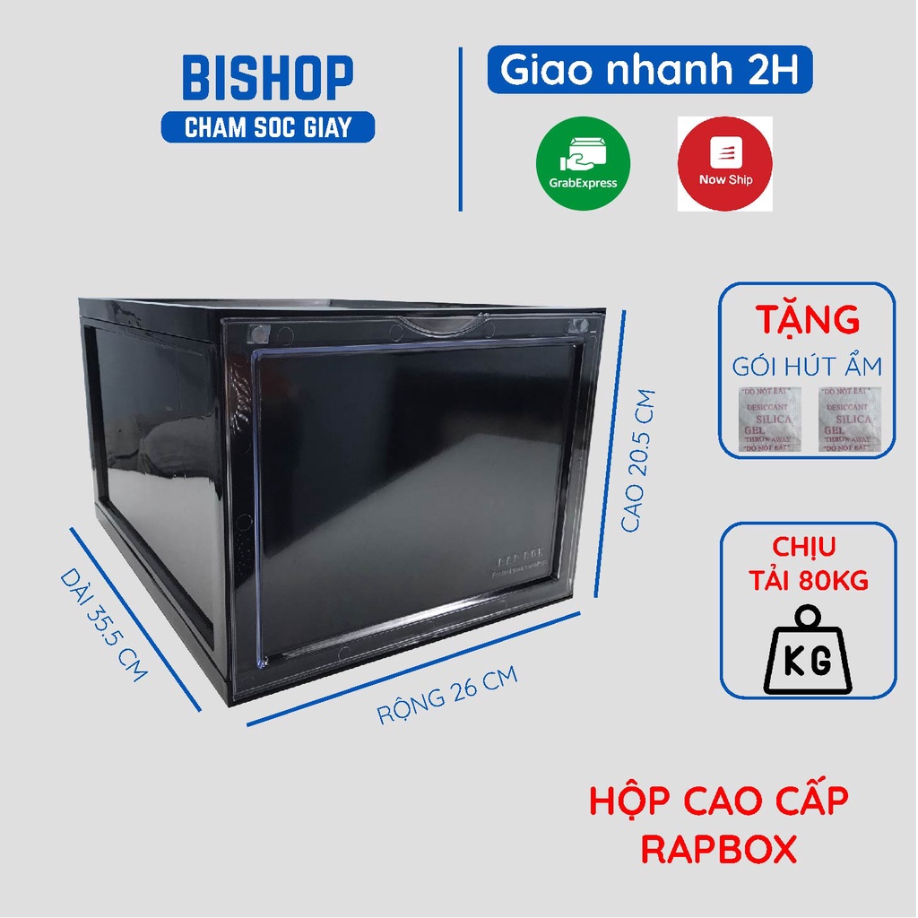 Hộp Đựng Giày Nhựa Cứng Cao Cấp RAPBOX Hộp Đựng Giày Trong Suốt