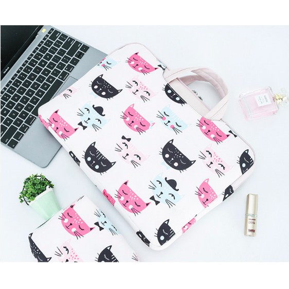 Cặp đựng laptop, túi chống macbook da PU có kèm ví, có đai gài hành lý và lớp đệm bông dày dặn | BigBuy360 - bigbuy360.vn