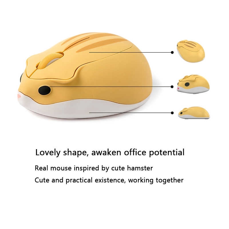 Chuột không dây 2.4G 1200DPI Hình Chuột Hamster Dễ Thương