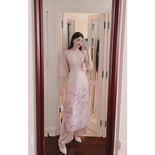 Áo dài thiết kế tơ đinh kết chất lượng