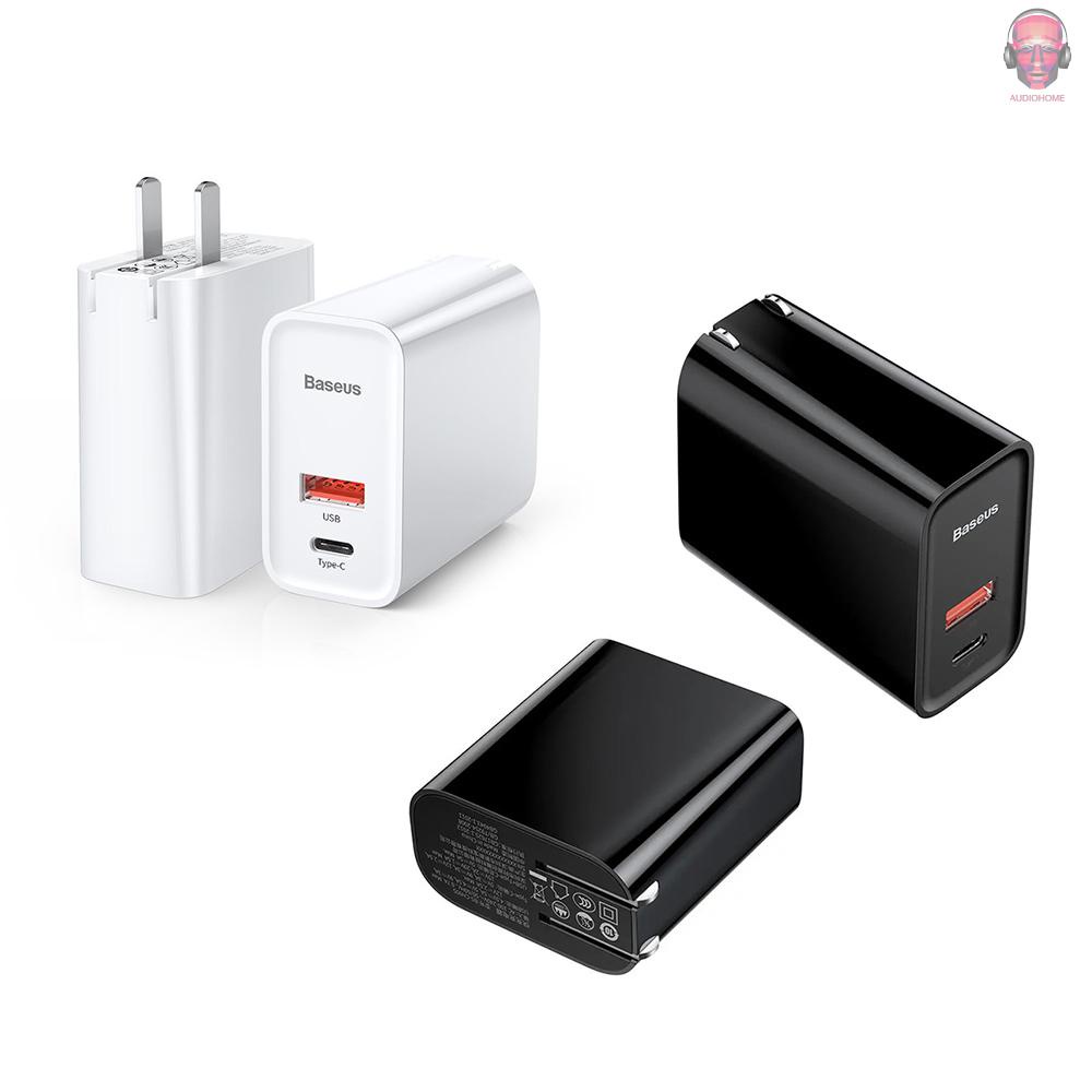 Cục Sạc Nhanh Baseus Usb C 30w Pd Hai Cổng Usb 3.0 Plus 12 Mini Pro Max Macbook Google Pixel